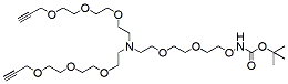 Molecular structure of the compound: N-(t-Boc-Aminooxy-PEG2)-N-bis(PEG3-propargyl)