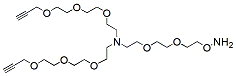 Molecular structure of the compound: N-(Aminooxy-PEG2)-N-bis(PEG3-propargyl)