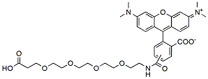 Molecular structure of the compound: TAMRA-PEG4-acid
