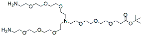 Molecular structure of the compound: N-(t-butyl ester-PEG3)-N-bis(PEG3-amine)