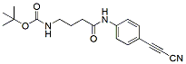 Molecular structure of the compound: tert-butyl 3-(4-(2-cyanoethynyl)phenylcarbamoyl)propylcarbamate
