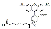 Molecular structure of the compound: TAMRA-C6-Acid
