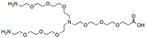 Molecular structure of the compound: N-(acid-PEG3)-N-bis(PEG3-amine)