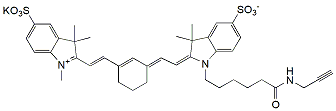 Molecular structure of the compound: Sulfo-Cy7 alkyne