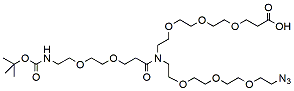 Molecular structure of the compound: N-(Azido-PEG3)-N-(PEG2-NH-Boc)-PEG3-acid