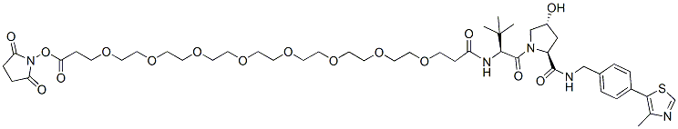 Molecular structure of the compound: (S, R, S)-AHPC-PEG8-NHS ester