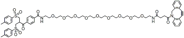 Molecular structure of the compound: Bis-Sulfone-PEG9-DBCO