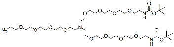 Molecular structure of the compound: N-(Azido-PEG4)-N-bis(BocNH-PEG4)