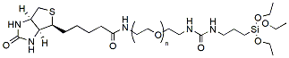 Molecular structure of the compound: Biotin-PEG-silane, MW 2,000