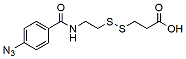 Molecular structure of the compound: 3-[[2-[(4-azidobenzoyl)amino]ethyl]dithio]propanoicacid
