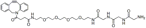 Molecular structure of the compound: Gly-Gly-Gly-PEG4-DBCO