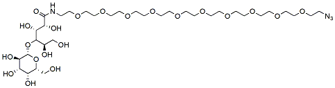 Molecular structure of the compound: LG-PEG10-azide