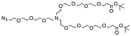 Molecular structure of the compound: N-(Azido-PEG3)-N-bis(PEG4-t-butyl ester)