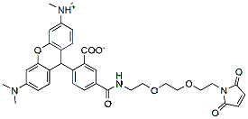 Molecular structure of the compound: TAMRA-PEG2-Maleimide