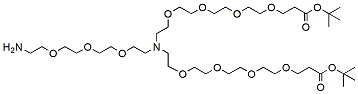 Molecular structure of the compound: N-(Amino-PEG3)-N-bis(PEG4-t-butyl ester)