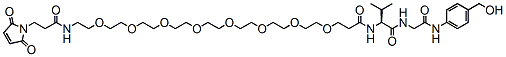 Molecular structure of the compound: Mal-amido-PEG8-val-gly-PAB-OH