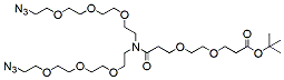 Molecular structure of the compound: N-(t-butyl ester-PEG2)-N-bis(PEG3-azide)