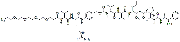 Molecular structure of the compound: Azido-PEG4-Val-Cit-PAB-MMAE