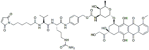 Molecular structure of the compound: MC-Val-Cit-Doxorubicin
