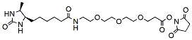 Molecular structure of the compound: Desthiobiotin-PEG3-NHS ester
