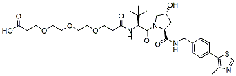 Molecular structure of the compound: (S, R, S)-AHPC-PEG3-acid
