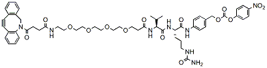 Molecular structure of the compound: DBCO-PEG4-Val-Cit-PAB-PNP
