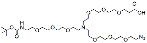 Molecular structure of the compound: N-(Azido-PEG3)-N-(PEG3-NH-Boc)-PEG3-acid