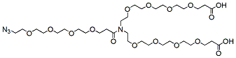 Molecular structure of the compound: N-(Azido-PEG4)-N-bis(PEG4-acid)