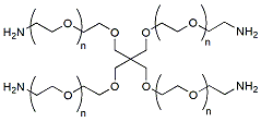 Molecular structure of the compound: 4arm-PEG-NH2, MW 20,000
