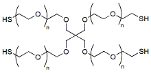 Molecular structure of the compound: 4arm-PEG-Thiol, MW 10,000