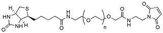 Molecular structure of the compound: Biotin-PEG-Mal, MW 3,400