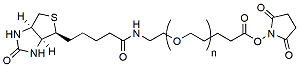 Molecular structure of the compound: Biotin-PEG-Succinimidyl Valerate, MW 5,000