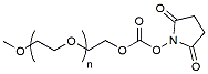 Molecular structure of the compound: m-PEG-Succinimidyl Carbonate, MW 1,000