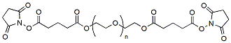 Molecular structure of the compound: PEG-bis-Succinimidyl Oxyglutaryl, MW 10,000