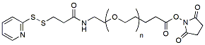 Molecular structure of the compound: SPDP-PEG-Succinimidyl Valerate, MW 5,000