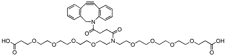 Molecular structure of the compound: DBCO-N-bis(PEG4-acid)