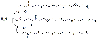 Molecular structure of the compound: Amino-Tri-(Azide-PEG4-ethoxymethyl)-methane