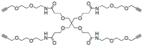 Molecular structure of the compound: Tetra(3-methoxy-N-(PEG2-prop-2-ynyl)propanamide) Methane