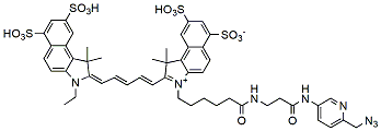 Molecular structure of the compound: Sulfo-Cy5.5 Picolyl Azide