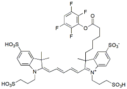 Molecular structure of the compound: BP Fluor 647 TFP Ester