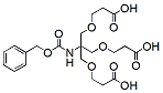 Molecular structure of the compound: Cbz-N-amido-tri-(carboxyethoxymethyl)-methane