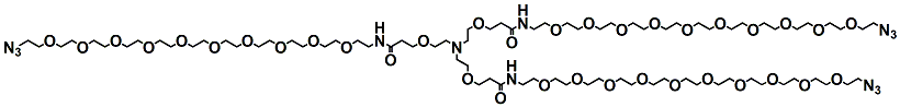 Molecular structure of the compound: Tri(Azide-PEG10-NHCO-ethyloxyethyl)amine