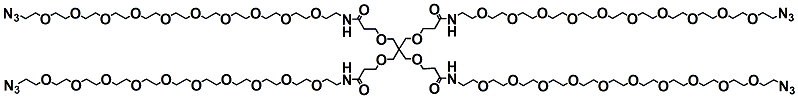 Molecular structure of the compound: Tetra-(amido-PEG10-azide)