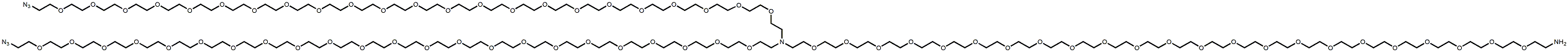 Molecular structure of the compound: N-(Amino-PEG23)-N-bis(PEG23-Azide)