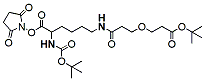 Molecular structure of the compound: N-Boc-N-(PEG1-t-butyl ester)-L-Lysine-NHS ester