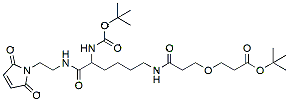 Molecular structure of the compound: N-Boc-N-(PEG1-t-butyl ester)-L-Lysine-amido-Mal