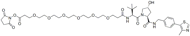 Molecular structure of the compound: (S, R, S)-AHPC-PEG6-NHS ester