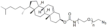 Molecular structure of the compound: Cholesterol-PEG-Azide, MW 2,000
