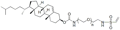 Molecular structure of the compound: Cholesterol-PEG-Vinylsulfone, MW 1,000