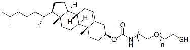 Molecular structure of the compound: Cholesterol-PEG-Thiol, MW 1,000